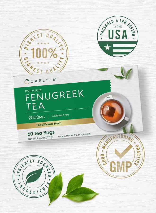 Carlyle Fenugreek Seed Tea | 60 Tea Bags | No Caffeine | Vegetarian, Non-GMO & Gluten Free Herbal Tea Supplement - Image 5