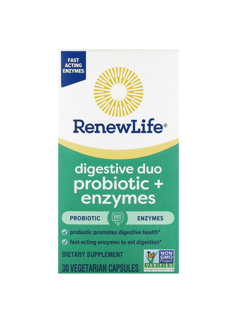 Digestive Duo Probiotic + Enzymes , 30 Vegetarian Capsules