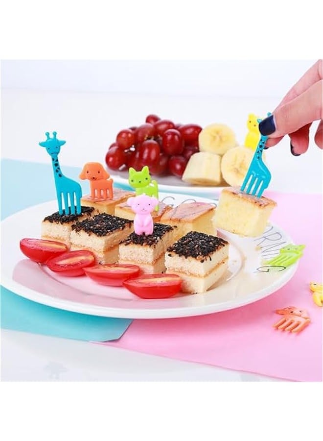 Beauenty 75Pcs Forks for Fruit Colours Shipped Randomly Mini Cute Cartoon Toothpick Sticks Decor for Kids Party Bento Lunch Box Sandwich Appetizer Pastry Decorative Cupcake Baby Dessert Cocktail - Image 2