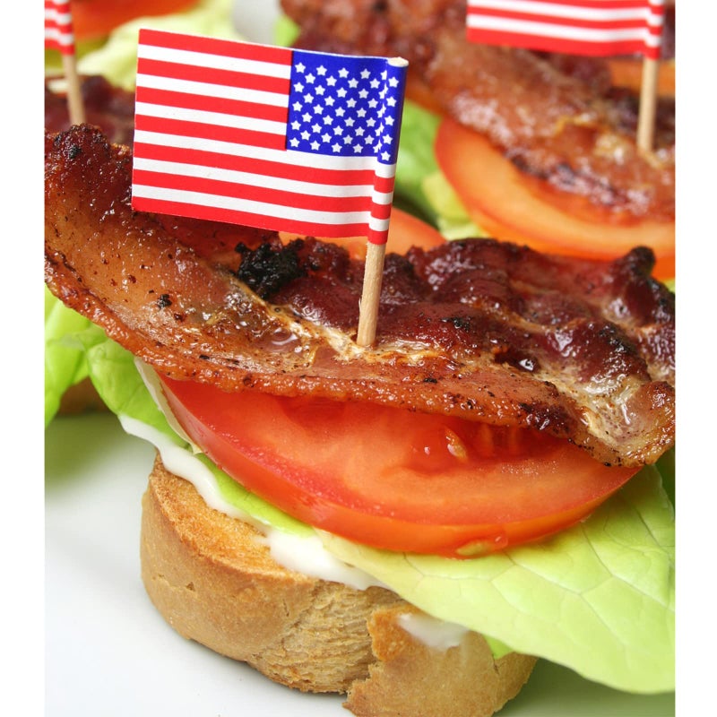 BLUETOP BLUE TOP 100pcs Mini American Flag Toothpicks 4 Inch America Flag picks  Cupcake picks for appetizers/cupcake/desserts Great for July 4th  Olympic Games Celebration Longer but better - Image 4