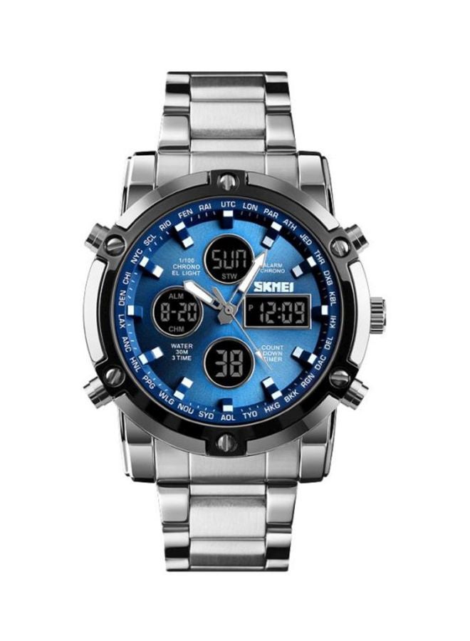 men Water Resistant Stainless Steel Analog/Digital Watch 1389