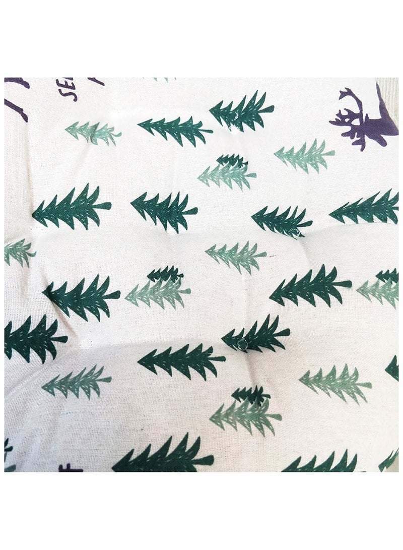 Anna Comfortable Home Office Cotton Linen Breathable Round Chair Cushion - Image 5