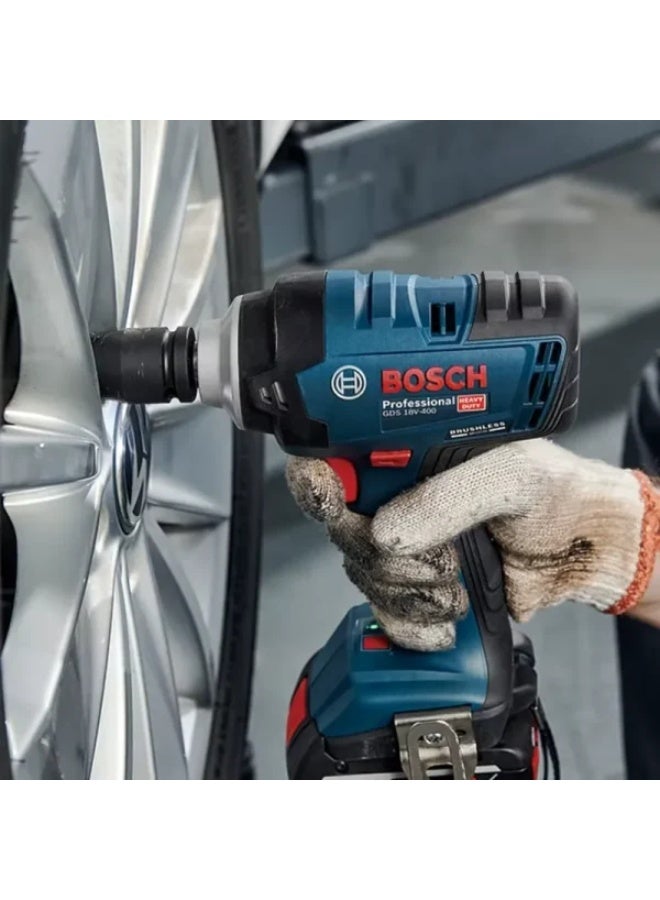 Bosch Cordless Impact Wrench Lithium Ion 18V (2 x 5Ah) Brushless GDS 18V-400 SKU 06019K00L0 - Image 3