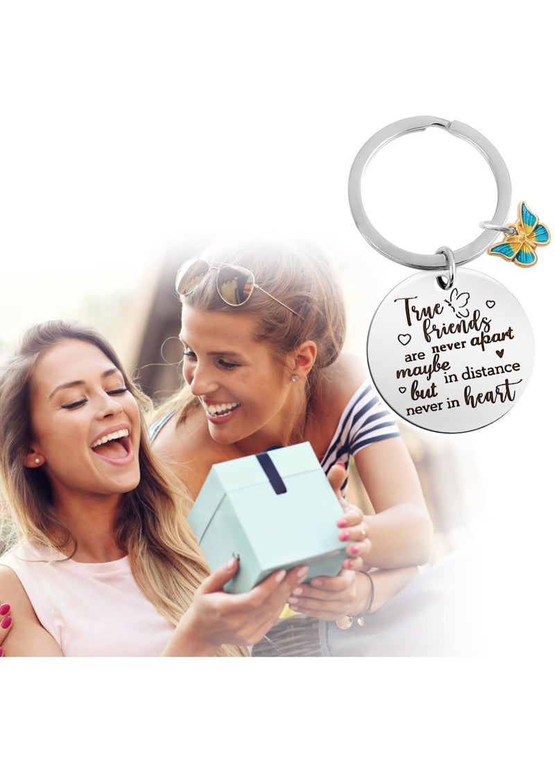 Luckam 5Pcs Friend Keychain Friendship Keychain Friendship Gifts for Women Female Best Friends Birthday Gifts Long Distance Friendship Gift Friends Are Never Apart Keychain - Image 3