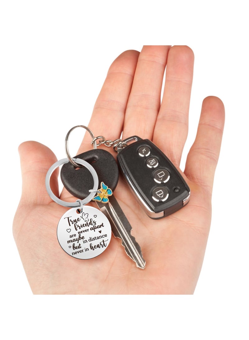 Luckam 5Pcs Friend Keychain Friendship Keychain Friendship Gifts for Women Female Best Friends Birthday Gifts Long Distance Friendship Gift Friends Are Never Apart Keychain - Image 4