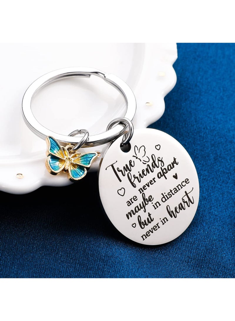 Luckam 5Pcs Friend Keychain Friendship Keychain Friendship Gifts for Women Female Best Friends Birthday Gifts Long Distance Friendship Gift Friends Are Never Apart Keychain - Image 2