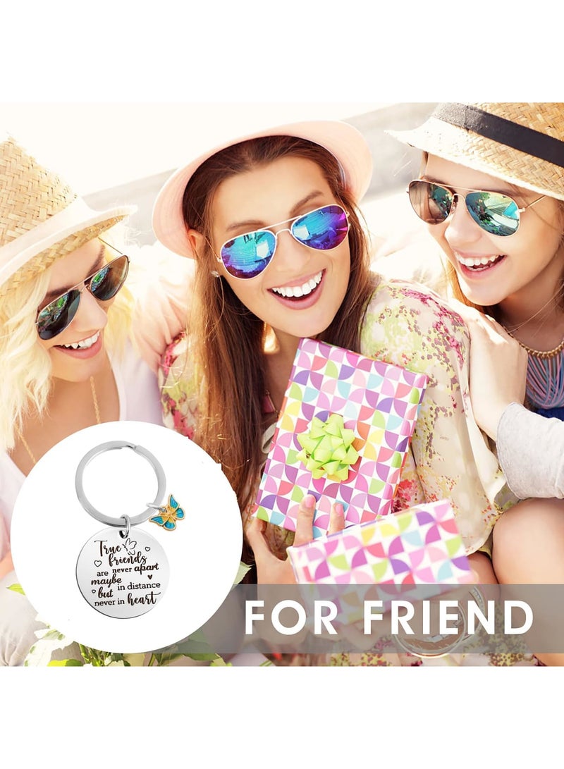 Luckam 5Pcs Friend Keychain Friendship Keychain Friendship Gifts for Women Female Best Friends Birthday Gifts Long Distance Friendship Gift Friends Are Never Apart Keychain - Image 5