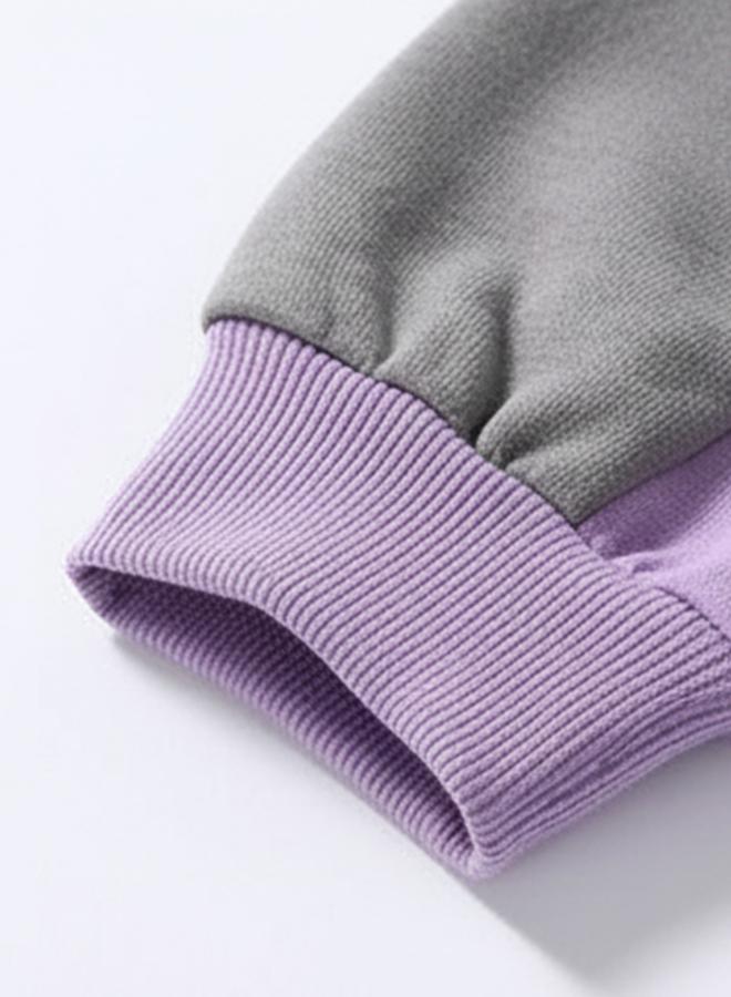 Take Two Girl's Colorblocked Round Neck Long Sleeve Sweatshirt - Image 3