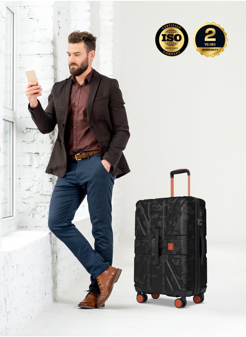 PARAJOHN - Urban Trekker 3 Pcs ABS Luggage Trolley Set -Black - Image 1