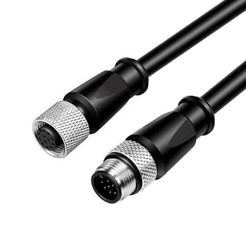 ZBLZGP M12 ACode 12Pin Male to Female Extension Cable Shielded High Flexible IP67 Waterproof 5M164FT RS232 IO Signal Cable for Cognex Vision and DJI Livox LiDAR Systems - Image 1