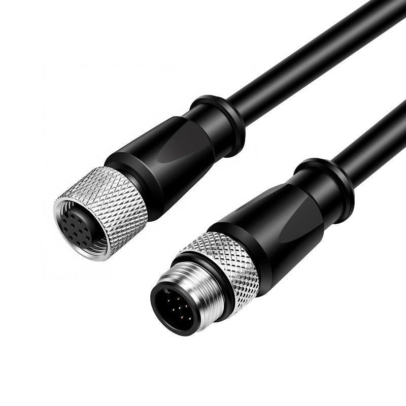 ZBLZGP M12 ACode 12Pin Male to Female Extension Cable Shielded High Flexible IP67 Waterproof 5M164FT RS232 IO Signal Cable for Cognex Vision and DJI Livox LiDAR Systems - Image 2