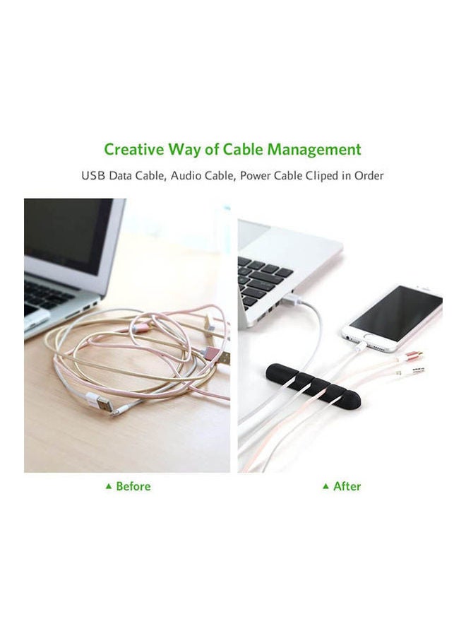 يو جرين 2 Pack Cable Clips Holder Desktop Cable Management System Cable Organizer For Power Cords - Image 2