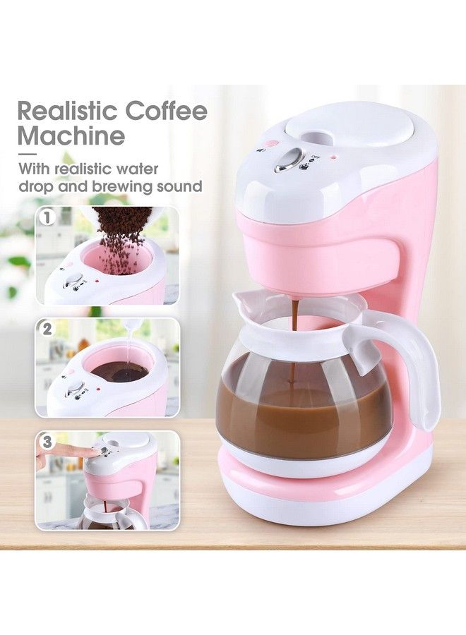 PLAY Kitchen Appliances Toys Kids Play Kitchen Accessories Setpretend Kitchen Toys For Kids Ages 48Coffee Makermixertoaster That Works For Girls Ages 3+ - Image 3