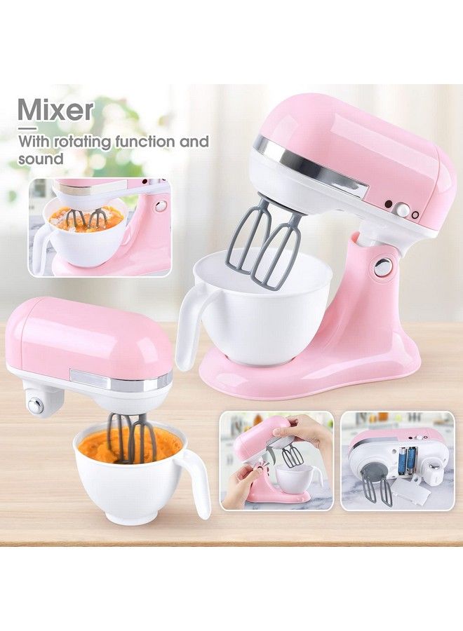 PLAY Kitchen Appliances Toys Kids Play Kitchen Accessories Setpretend Kitchen Toys For Kids Ages 48Coffee Makermixertoaster That Works For Girls Ages 3+ - Image 4