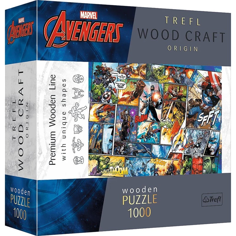 Trefl - Wood Craft Marvel Comic Universe Wooden Puzzles 1000 Pieces - 20165 - Image 1