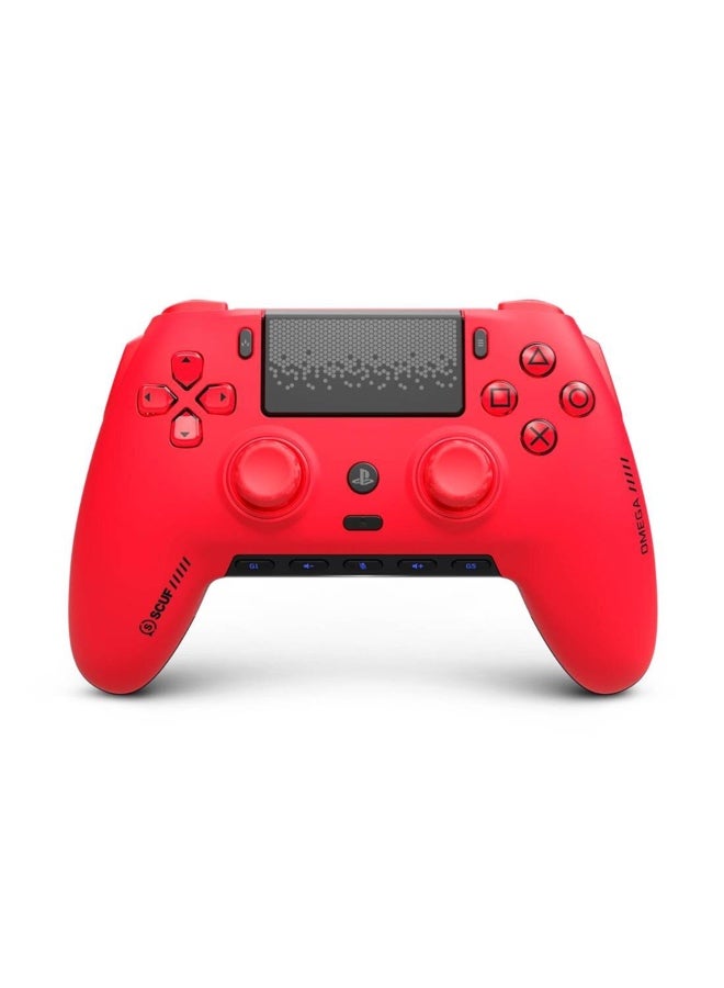سكاف وحدة تحكم لاسلكية عالية الأداء SCUF OMEGA لأجهزة PS5 والكمبيوتر الشخصي - أحمر - Image 1