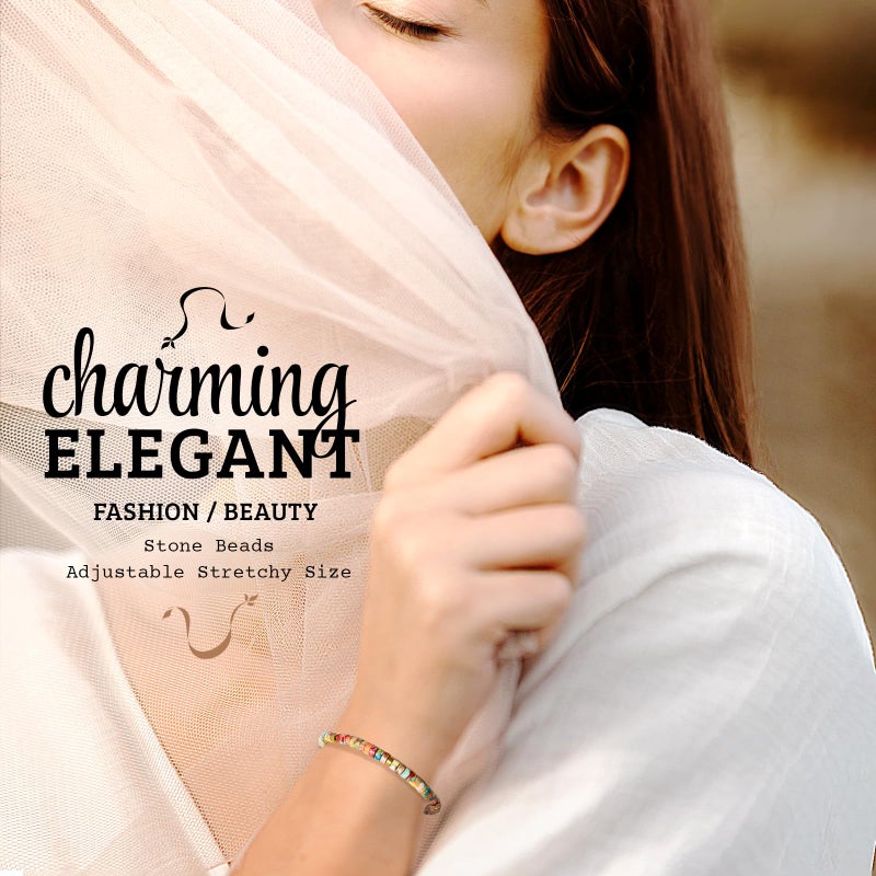 ZOKCC Cheer Up Bracelets Gifts for Women - Healing Natural Stone Bracelets - Inspirational Friendship Gifts for Women Friend Sister Bestie BFF - Image 2