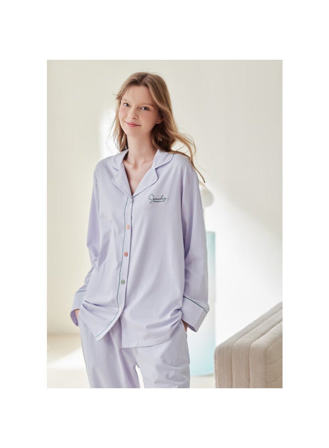 Fenton Fenteng Spring Autumn 2025 New Long Sleeve Pajamas For Women Plus Size Loose Casual Homewear Set - Image 2