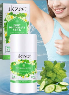IKZEE Whole Body Deodorant Stick Cucumber and Mint 72 Hour Odor Control Aluminum Free Baking Soda Free Natural Scented Skin Safe for Armpit Privates and Other Parts Oduor Control Cream 40g  - Image 1