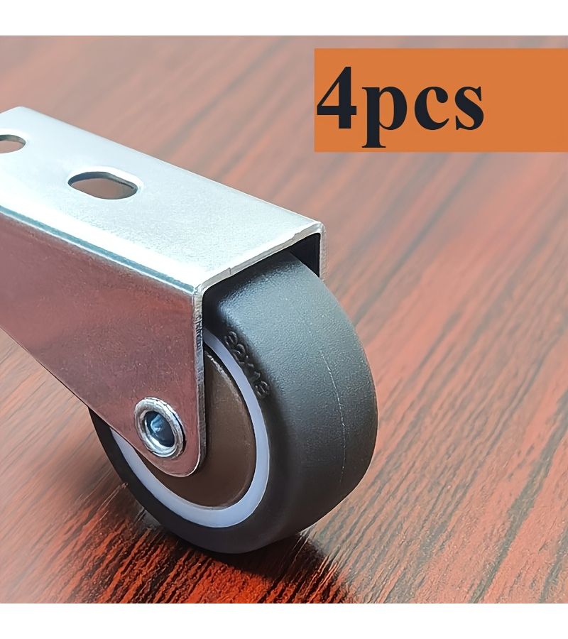 4 Rubber Silent Sliding Door Wheel Sets with Metal Frame for Rolling Door and Sliding Rail - Image 5