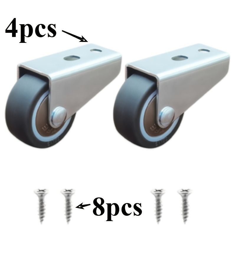 4 Rubber Silent Sliding Door Wheel Sets with Metal Frame for Rolling Door and Sliding Rail - Image 4