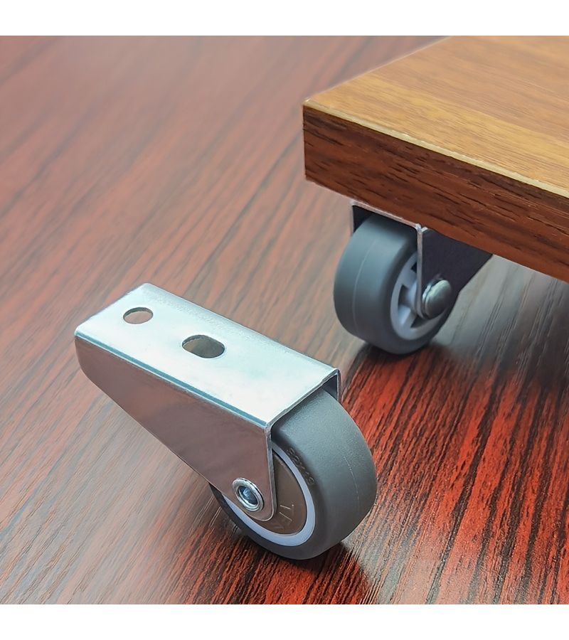 4 Rubber Silent Sliding Door Wheel Sets with Metal Frame for Rolling Door and Sliding Rail - Image 3