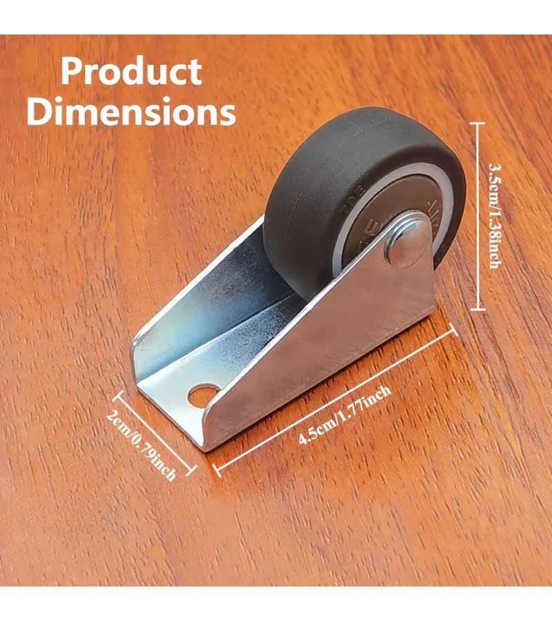 4 Rubber Silent Sliding Door Wheel Sets with Metal Frame for Rolling Door and Sliding Rail - Image 2