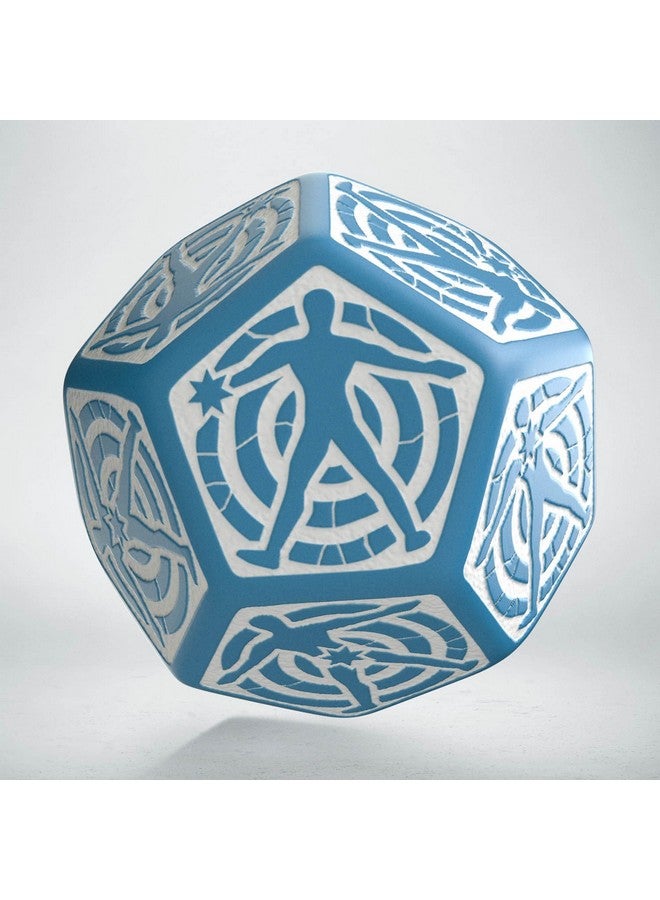 Q WORKSHOP D12 Hit Location Blue & White Die - Image 1