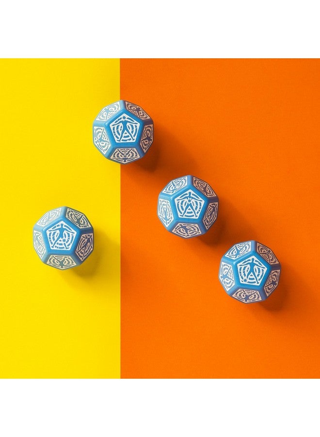 Q WORKSHOP D12 Hit Location Blue & White Die - Image 2