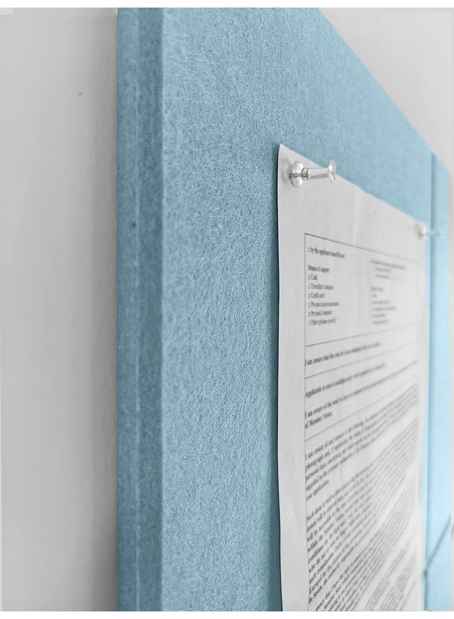 ديكوريتا لوحة الفلين 48 × 36 بديل 11.8 × 11.8 × 0.35 بوصة 12 حزمة من بلاط الجدران اللباد مع لاصق آمن قابل للإزالة، لوح فلين كبير لجدران المكاتب، لوحة دبوس، بلاط الفلين للفصول الدراسية باللون الأزرق الفاتح - Image 4