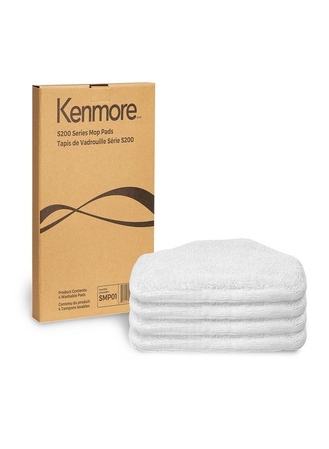 Kenmore SMP01 Microfiber & Washable Pads, 4 pack, for Kenmore SM2060 S200 Series Steam Mop, for Floor Cleaning - Image 1