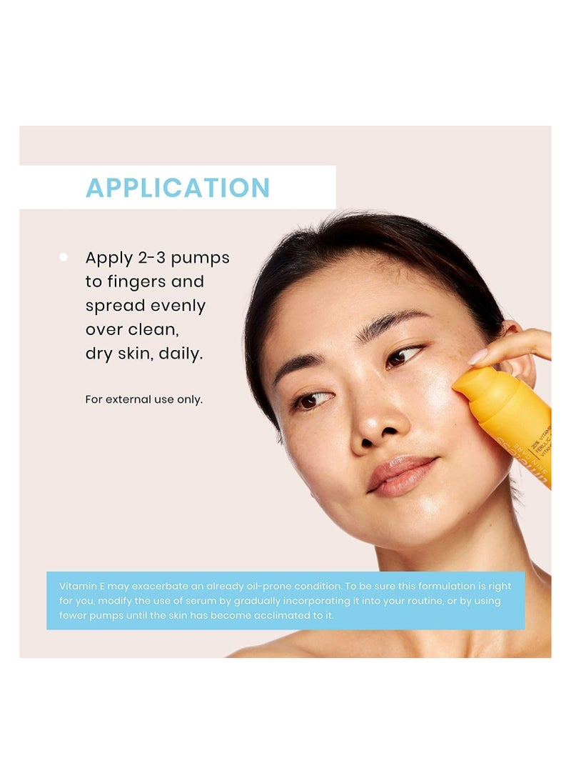 Timeless Timeless Skin Care Vitamin C Serum with Vitamin E & Ferulic Acid - 20% Vitamin C Brightening Serum - Face Serum for Oily & Dry Skin - Fragrance-Free Serum for Skin Care - 1 oz  - Image 4