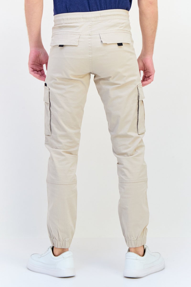 Celio سروال جوجر عادي للرجال، بيج - Image 3