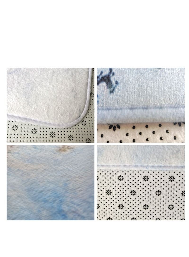 الأزرق جي دبليو طقم إكسسوار دواسات الحمام من 3 قطع - Image 4