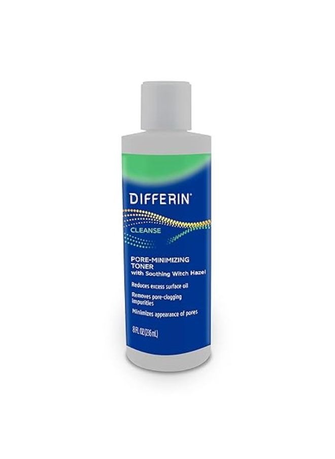 differin تونر ديفرين لتقليل المسام مع بندق الساحرة، 8 أونصة سائلة  - Image 1