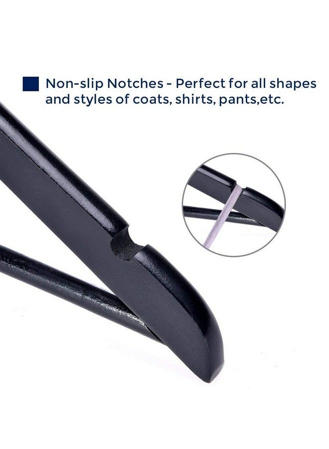 Evolluxi Evolluxi Lotus Wooden Hangers, Solid Wood Shirt Hangers, Dress Coat Jacket Clothes Hangers, With Extra Smooth Finish, 360 Degree Swivel Hook (Retro) (Black, 60), 1 Count  - Image 5
