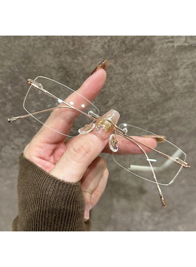 نظارات بدون إطار مع حماية من الضوء الأزرق يمكن تخصيصها بعدسات طبية وإطارات فائقة الخفة - Image 1