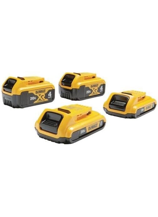 DEWALT DEWALT 20V MAX Lithium Ion Battery 2 Ah and 4 Ah 4Pack Fuel Gauge LED Charge Indicators DCB3244  - Image 2