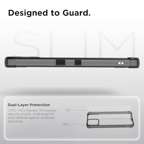 RIGGEAR Shockproof Clear Hybrid Airbag Armor Back Cover Case Compatible with Nothing Phone 3a Lite 5G (Clear-Black TPU Bumper with Transparent PC) - Image 5