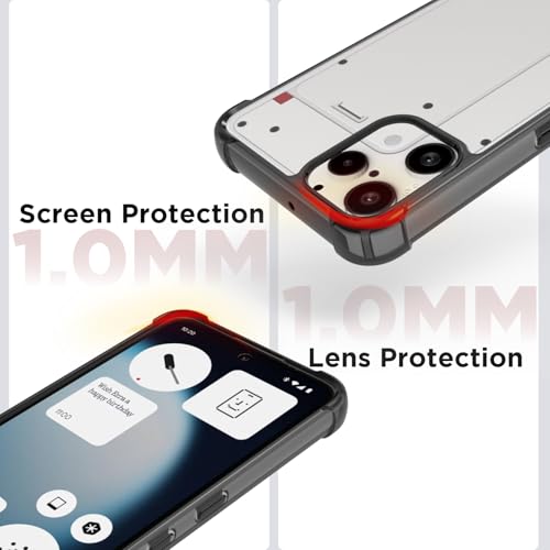 RIGGEAR Shockproof Clear Hybrid Airbag Armor Back Cover Case Compatible with Nothing Phone 3a Lite 5G (Clear-Black TPU Bumper with Transparent PC) - Image 4