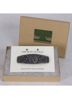 Oberon Design World Tree Hair Clip, Hand Crafted Metal Barrette Made in the USA with a Medium 70mm Clip by Oberon Design  - Image 3