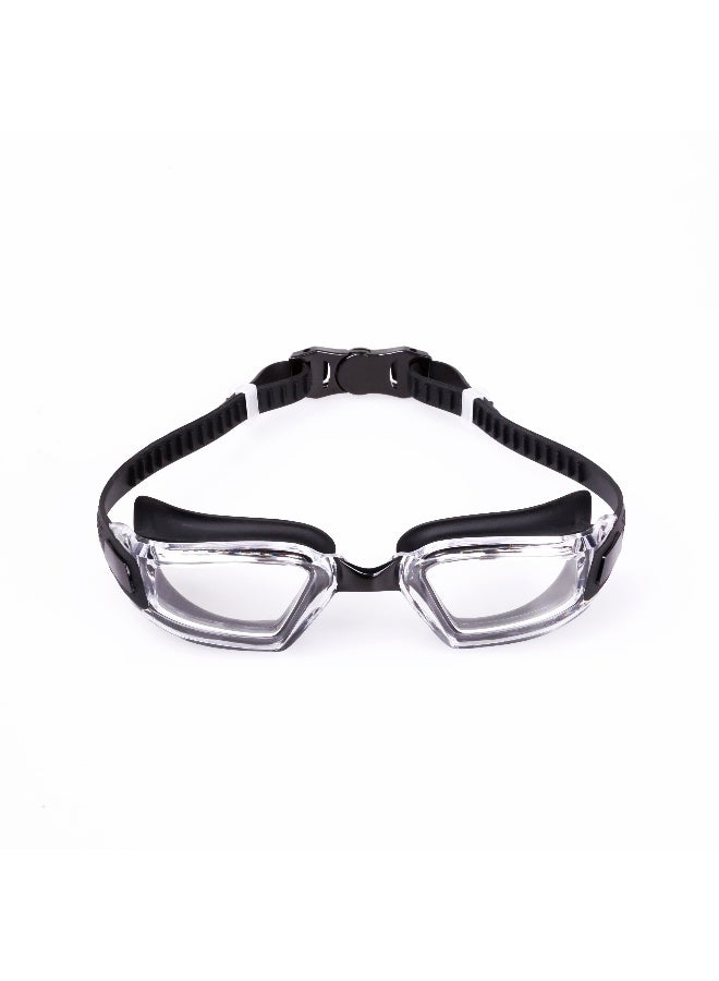 Nivia Viper 2.0 Swimming Goggles For Adults, Anti Fog Goggles for Men, Polycarbonate Smoke Glass, Silicon Strap, UV Protection, Comfort Fit, Training Swim Goggles For Men & Women - Black (Clear) - Image 1