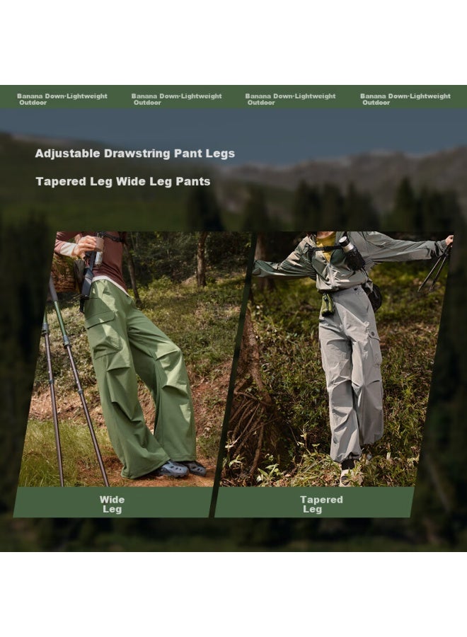 Beneunder Women's Tactical Loose Wide Leg Quick Dry Casual Pants All Seasons Umbrella Trooper Pants - Image 2