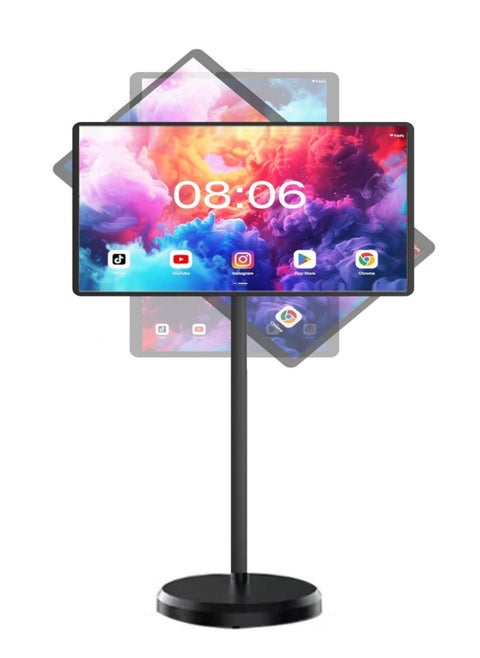 21.5 Inch Portable TV Floor Smart Screen  - LCD Touch Display Screen- 4+64GB Storage, 6000aMh Battery 8H Video Play Time
