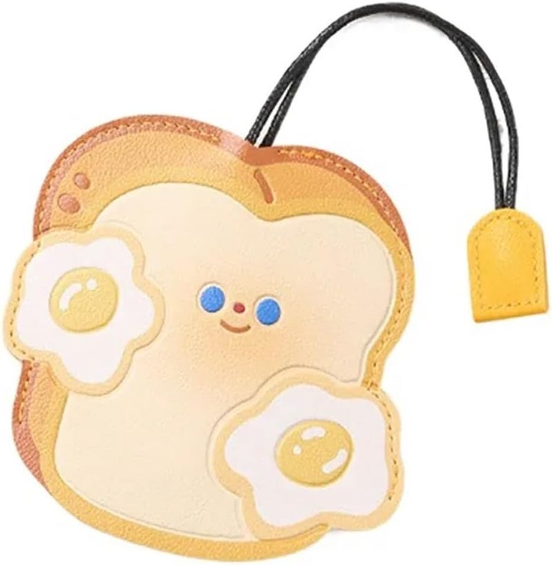 pureza 2pc Creative Cartoon Car Key Holder-Large Capacity Drawstring PU Leather Key Case for Electric Vehicles and Daily Use - Image 1