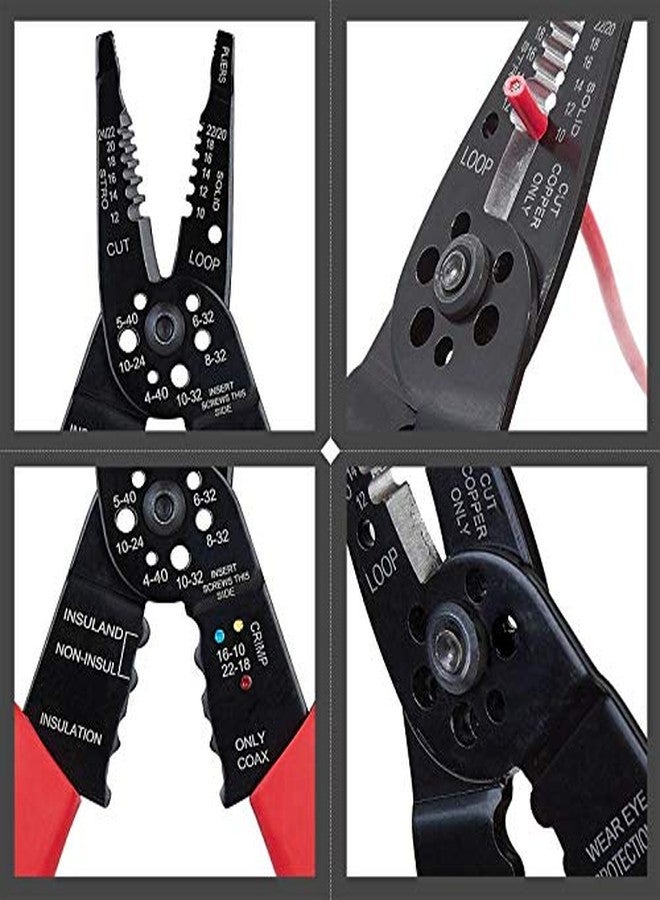 WGGE WG-015 Professional 8-inch Wire Stripper/wire crimping tool, Wire Cutter, Wire Crimper, Cable Stripper, Wiring Tools and Multi-Function Hand Tool. - Image 3