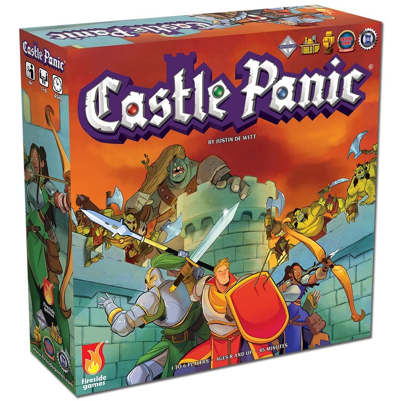 Castle Panic 2nd Edition Cooperative Board Game for Adults and Family Ages 8 for 1 to 6 Players Average Playtime 45 Minutes Made by Fireside Games