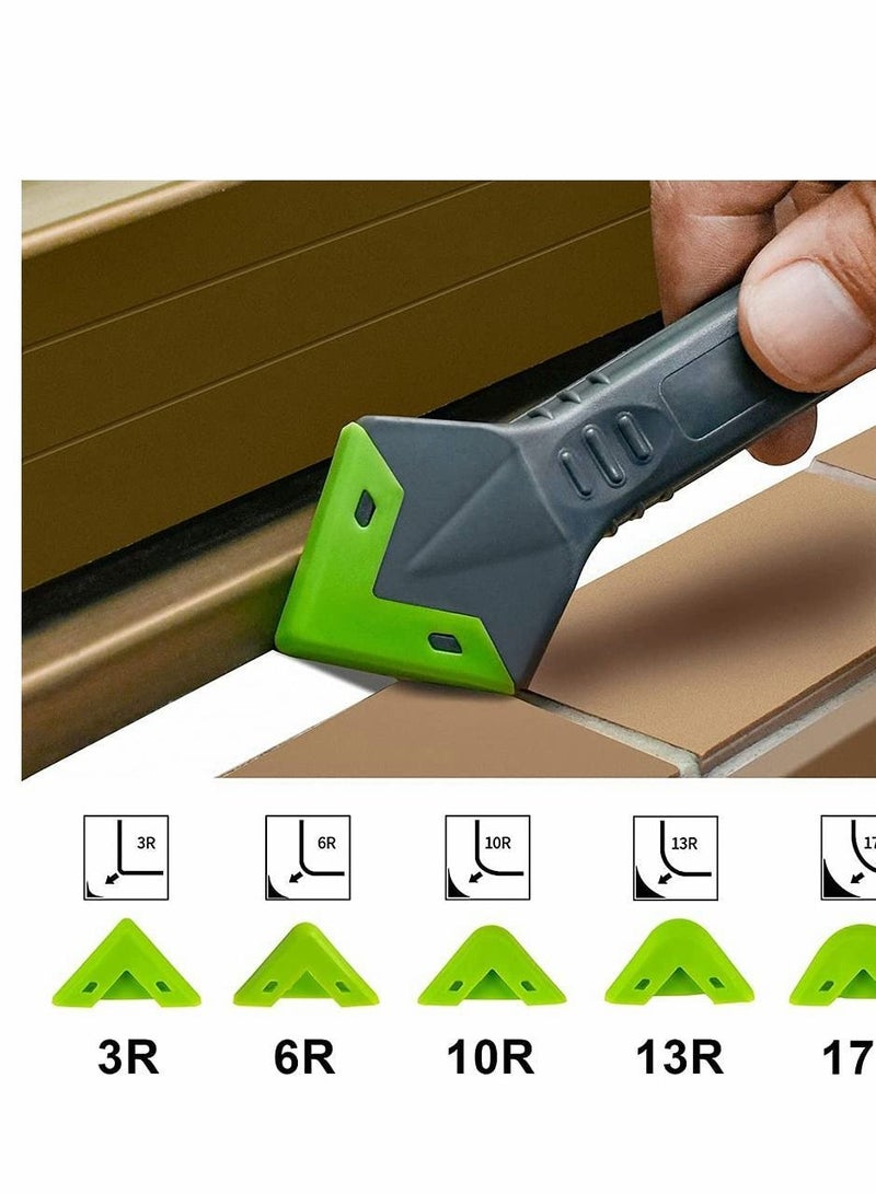 Upgraded 5 in 1 Caulking Tool, Stainless Steel Head,Silicone Sealant Finishing Tool Caulk Scrapper Great for Bathroom Sink Joint  - Image 3
