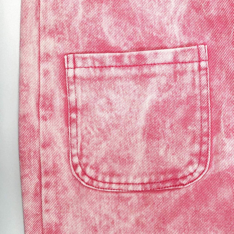 Peacolate 4-15T Little&Big Girls Rompers Loose Bib Overalls Jeans Denim Jumpsuits (Pink,6-7Years) - Image 4