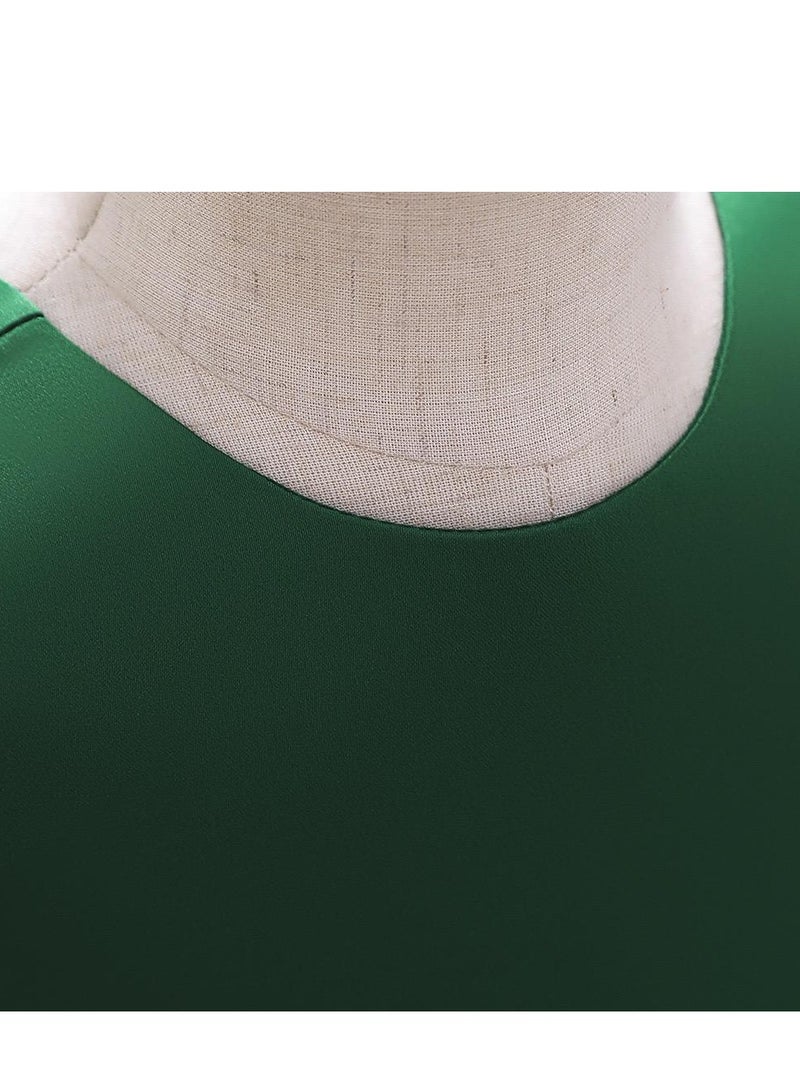 Best Gift Fashion Girl Dress For Wedding Party Green Color - Image 4